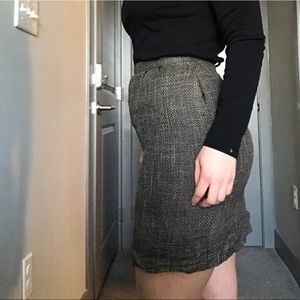 Curve-Enhancing Tweed Skirt